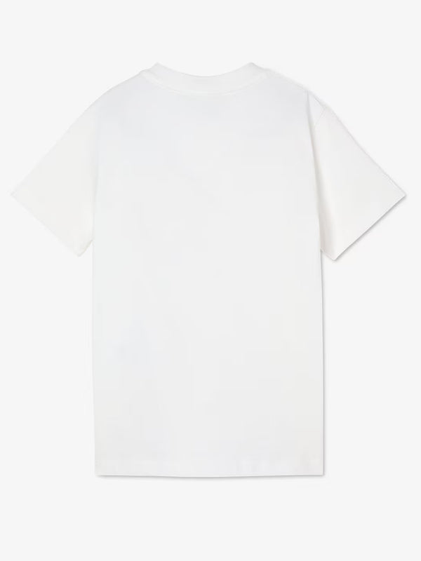 T-shirt junior in jersey con taschino e stampa multicolor
