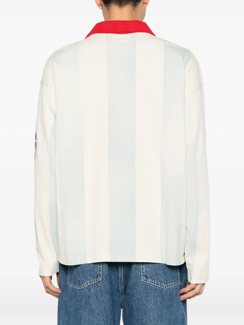 Maglia sportiva a righe a maniche lunghe