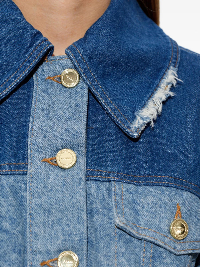 Patchwork Denim Short Jacket