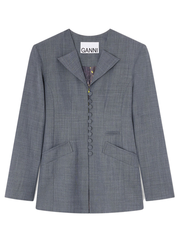 Blazer in misto lana