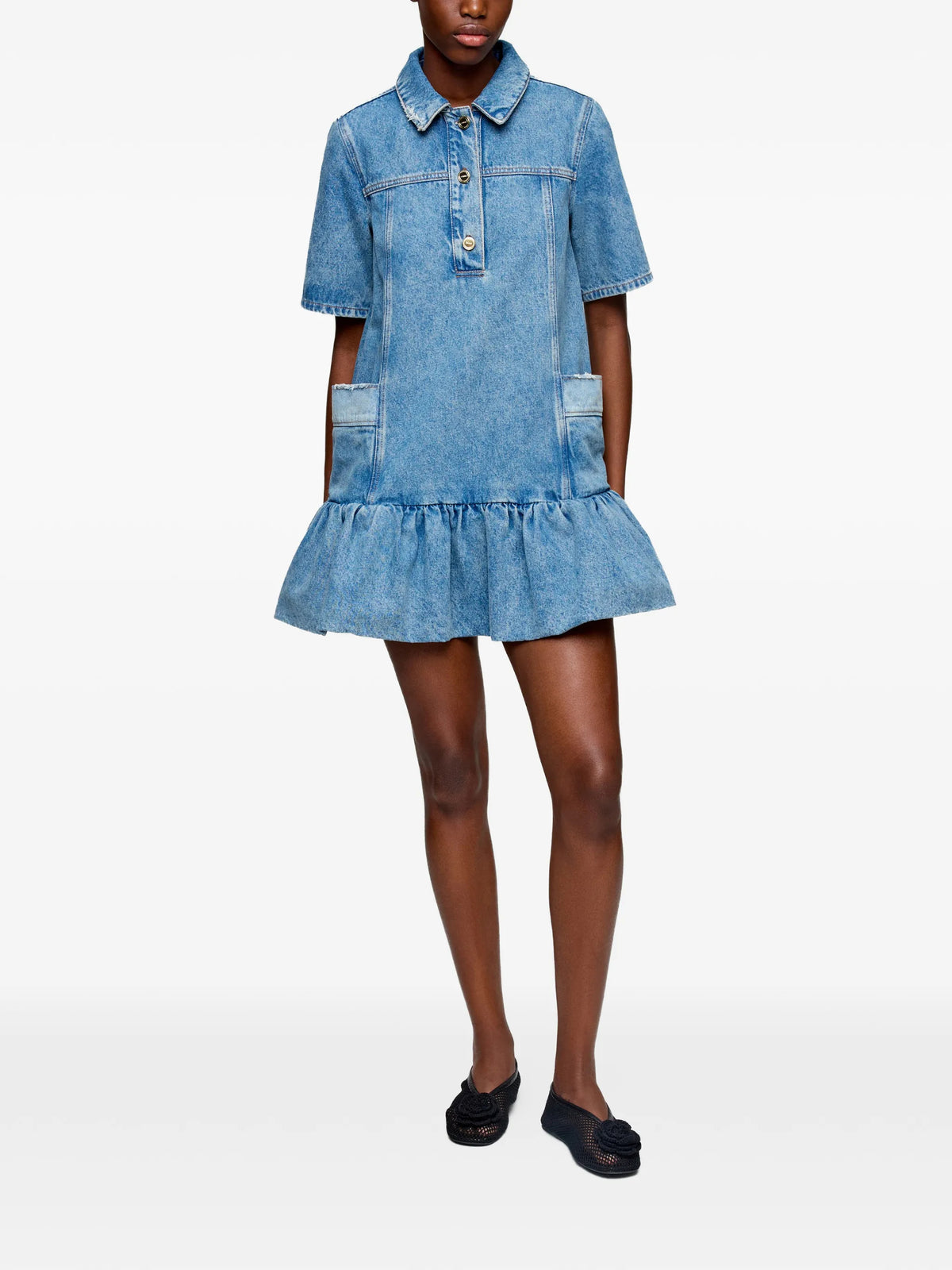 Abito in denim patchwork