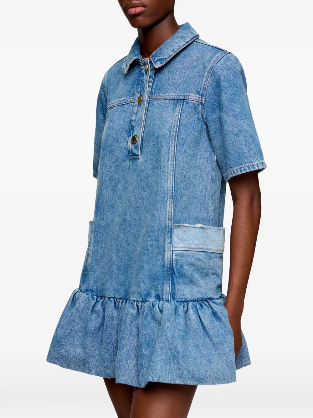 Abito in denim patchwork