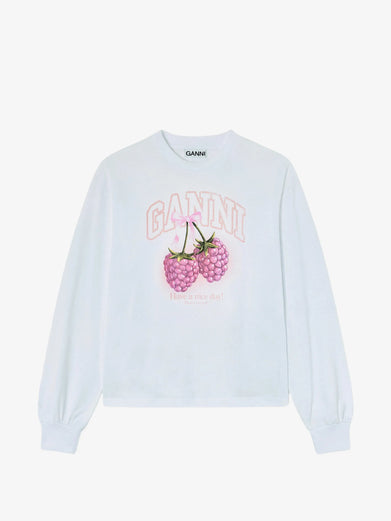 T-shirt a maniche lunghe con lamponi