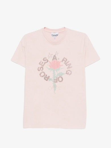 T-shirt con rosa