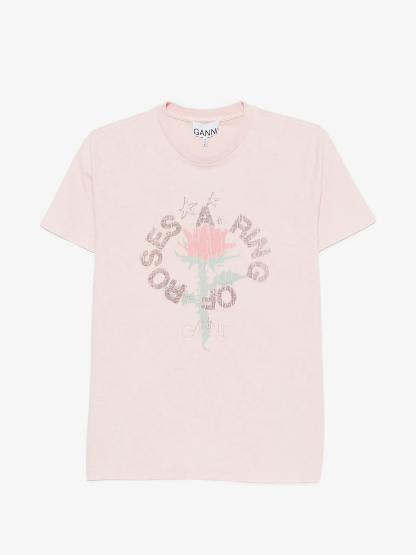 T-shirt con rosa