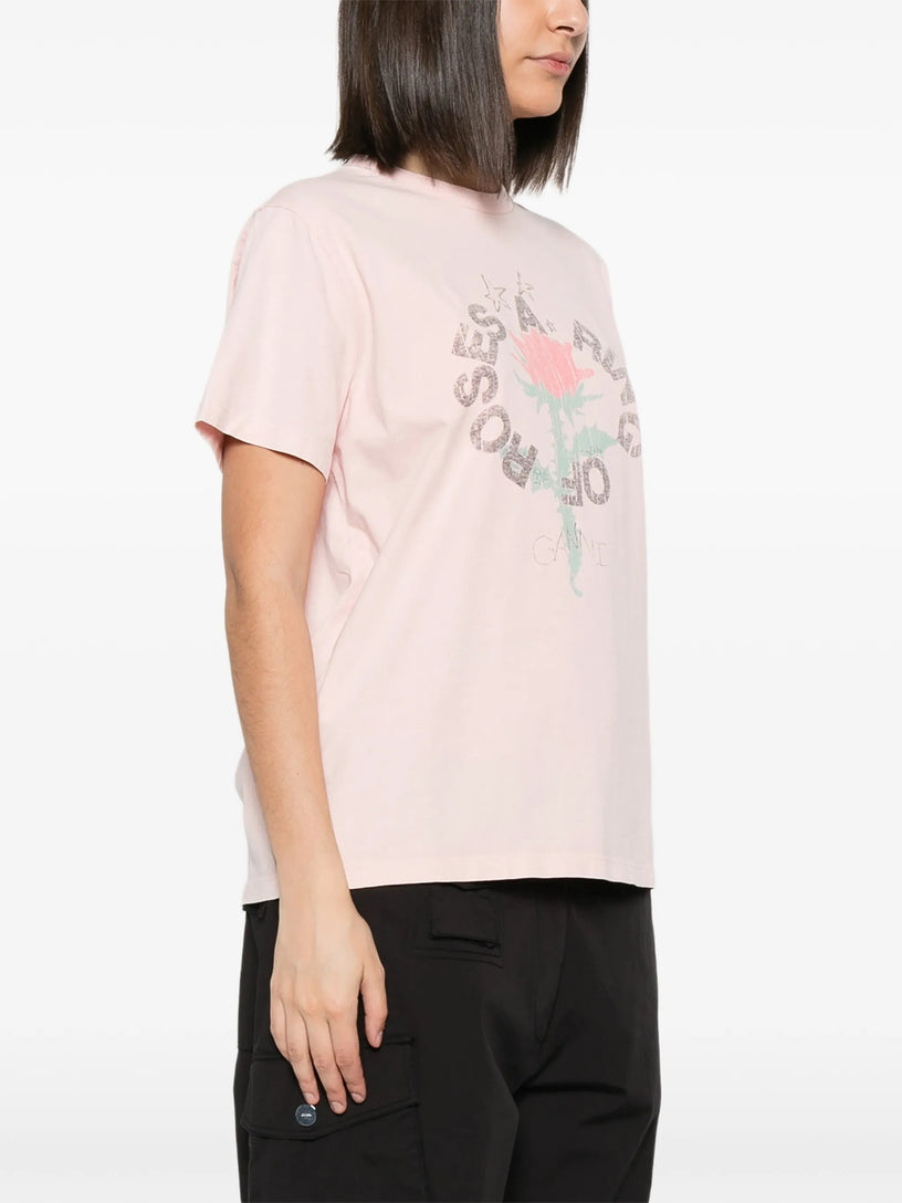 T-shirt con rosa