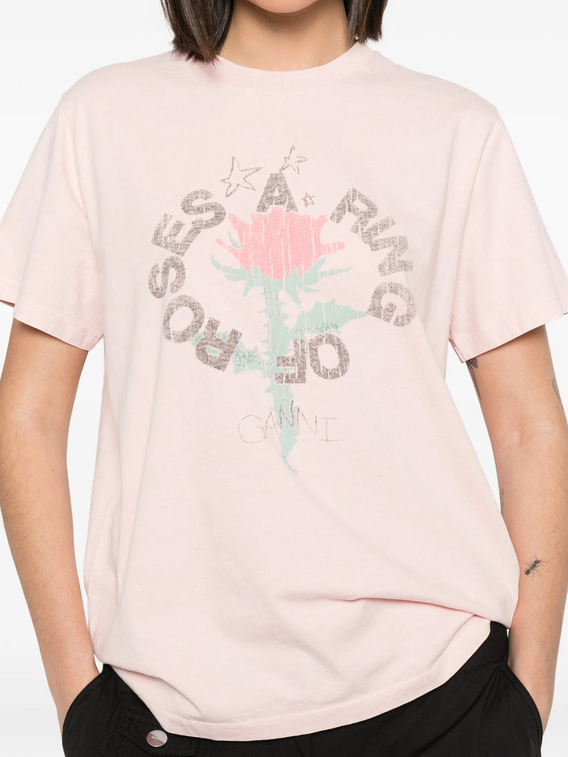 T-shirt con rosa