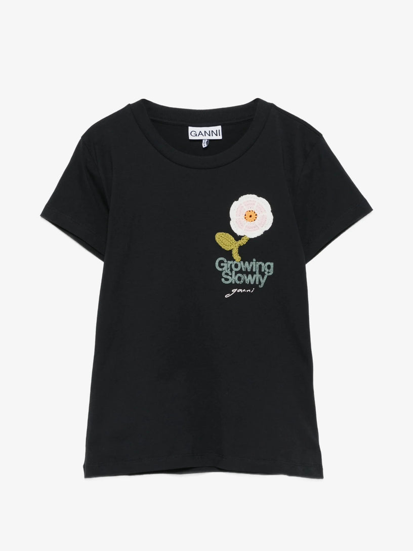 T-shirt con fiore
