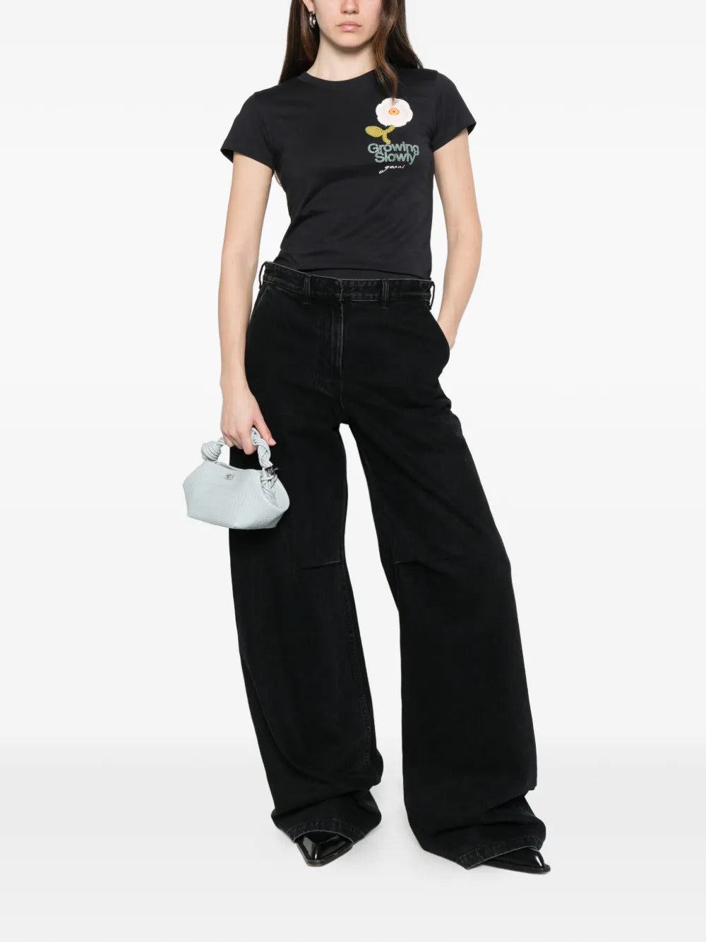 T-shirt con fiore