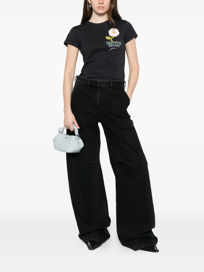 T-shirt con fiore