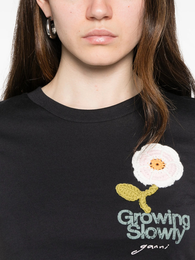 T-shirt con fiore