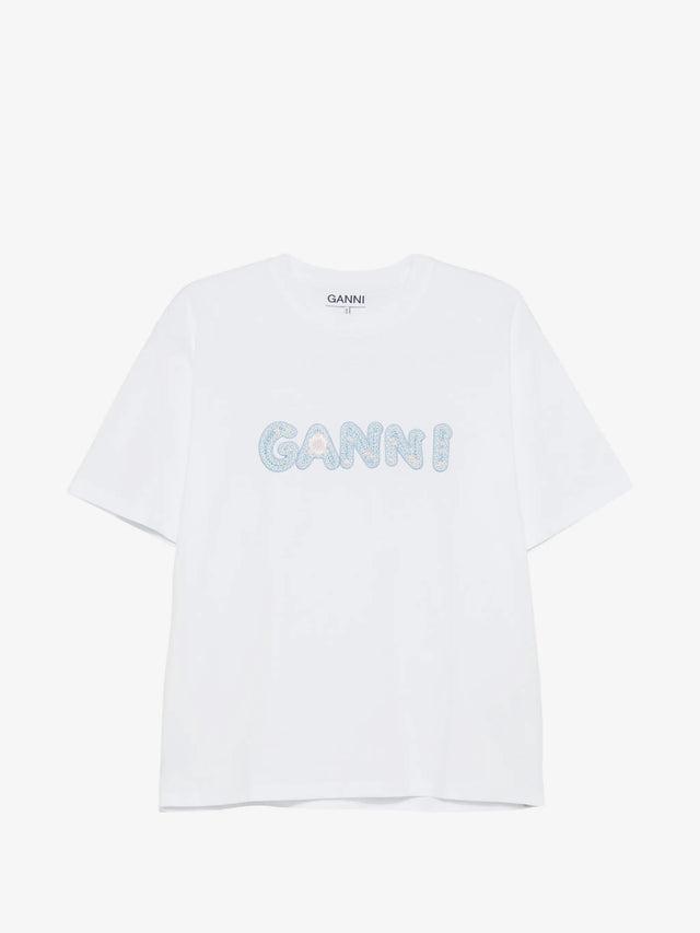 T-shirt con logo ricamato