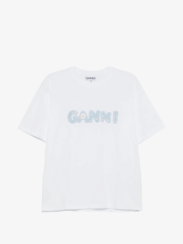 T-shirt with embroidered logo