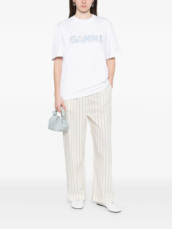 T-shirt with embroidered logo
