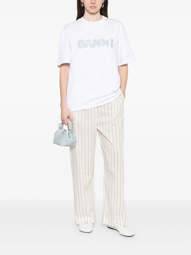 T-shirt with embroidered logo
