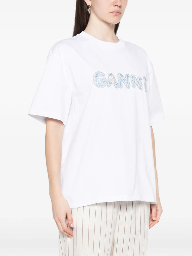 T-shirt with embroidered logo