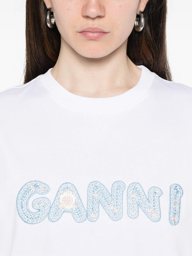 T-shirt with embroidered logo