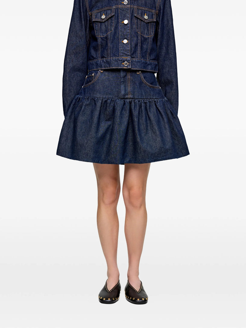 Gonna in denim lavato