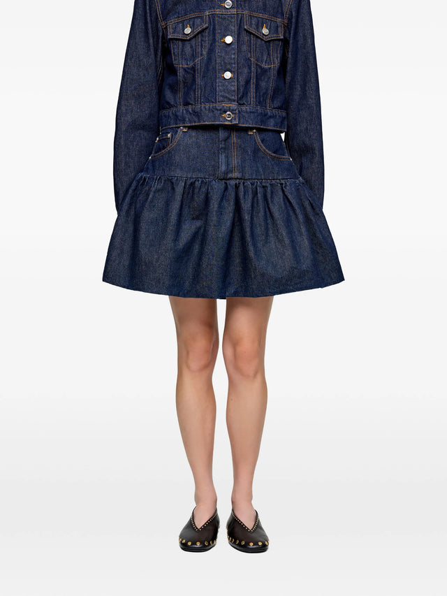 Gonna in denim lavato