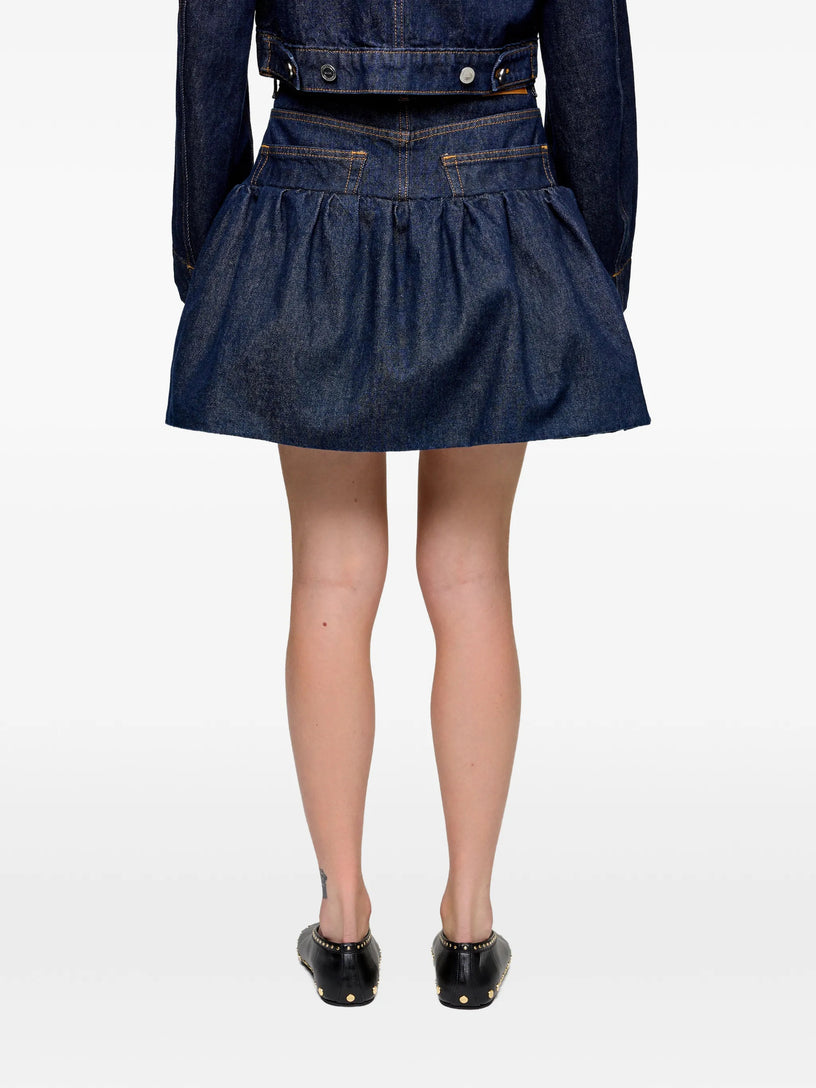 Gonna in denim lavato