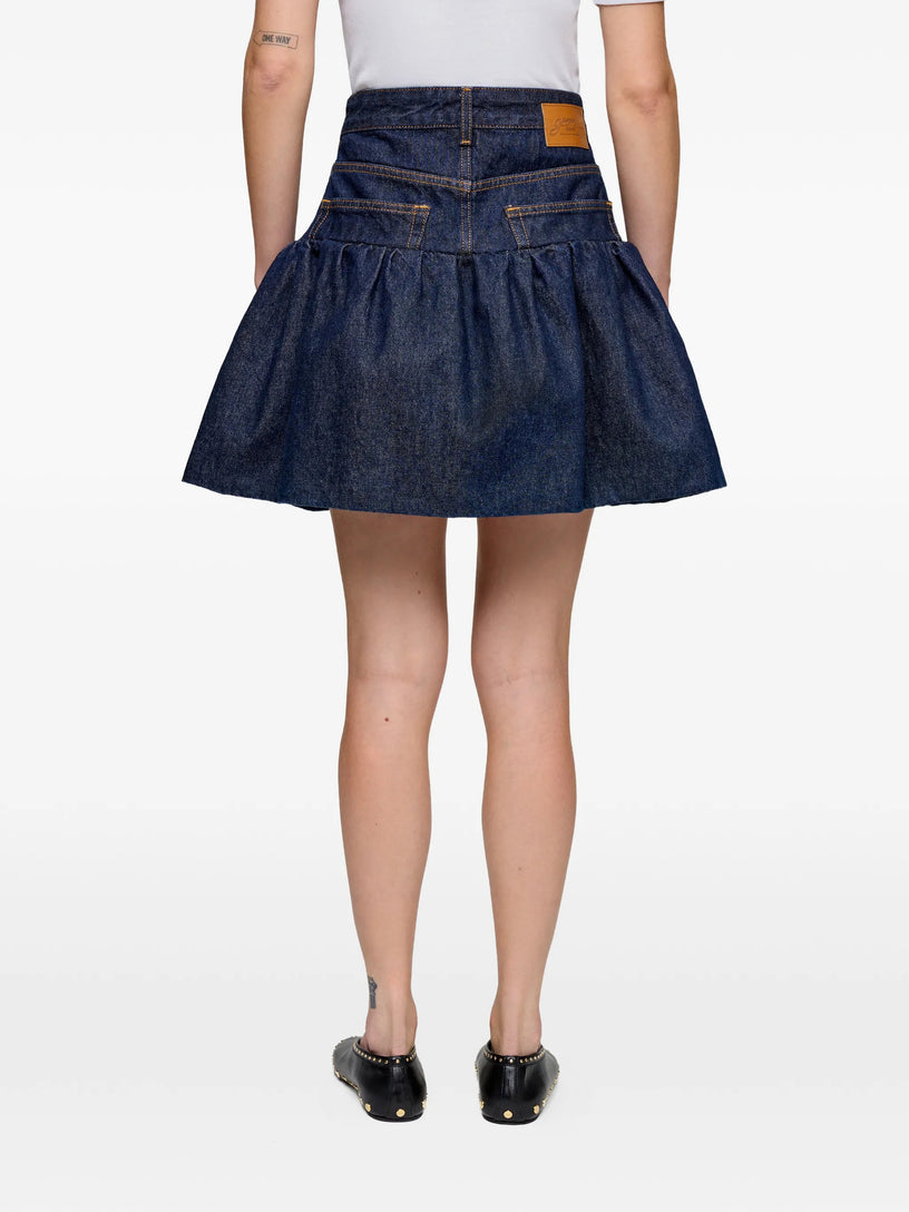 Gonna in denim lavato