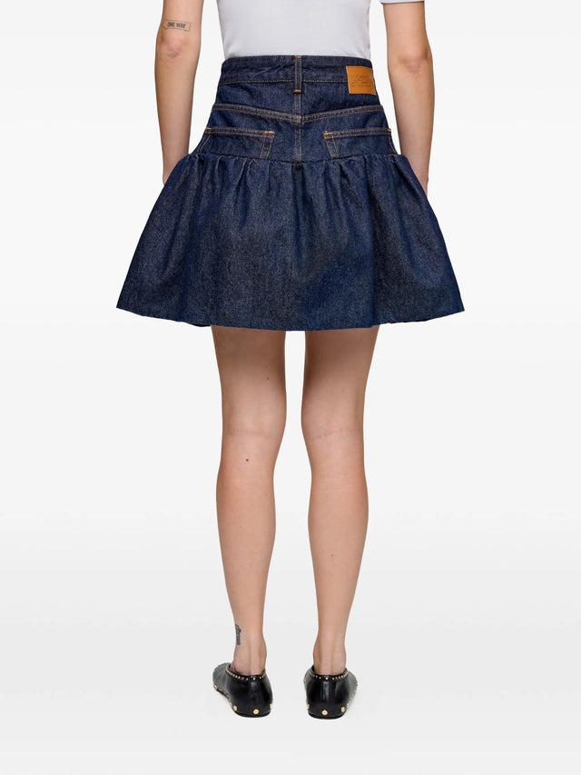 Gonna in denim lavato