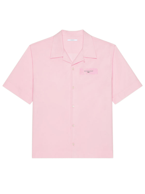 Shirt in poplin with GIVENCHY Stamp print