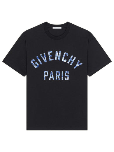 T-shirt con ricamo Givenchy Paris Pompom