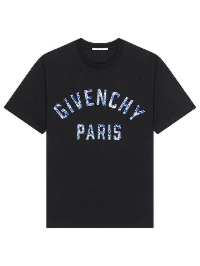 T-shirt con ricamo Givenchy Paris Pompom