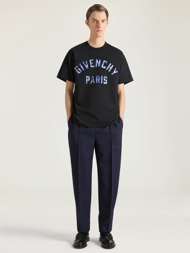 T-shirt con ricamo Givenchy Paris Pompom