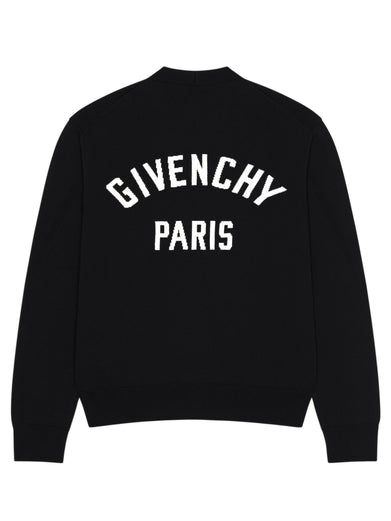 Cardigan Couture Seam in maglia con firma Givenchy Paris