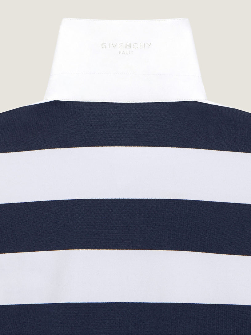 Polo a righe in cotone con ricamo Givenchy Paris