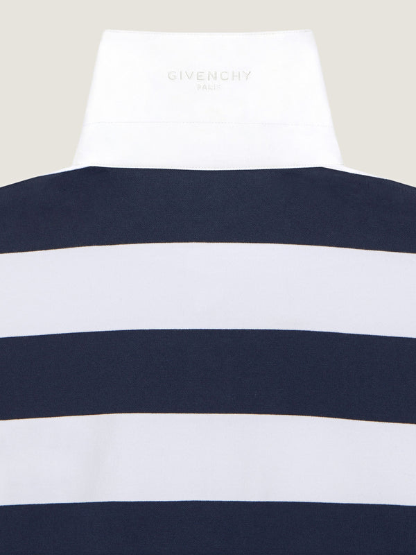 Polo a righe in cotone con ricamo Givenchy Paris