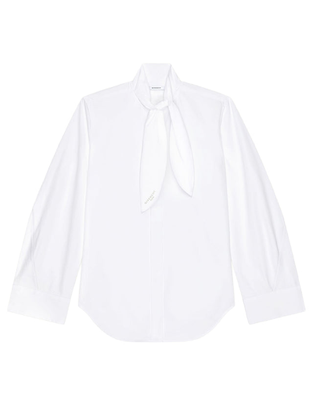 Camicia Cocoon in popeline con fiocco