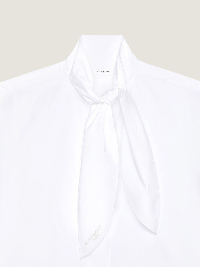 Camicia Cocoon in popeline con fiocco