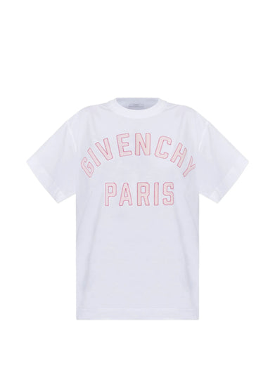T-shirt in coton con ricamo Givenchy Paris