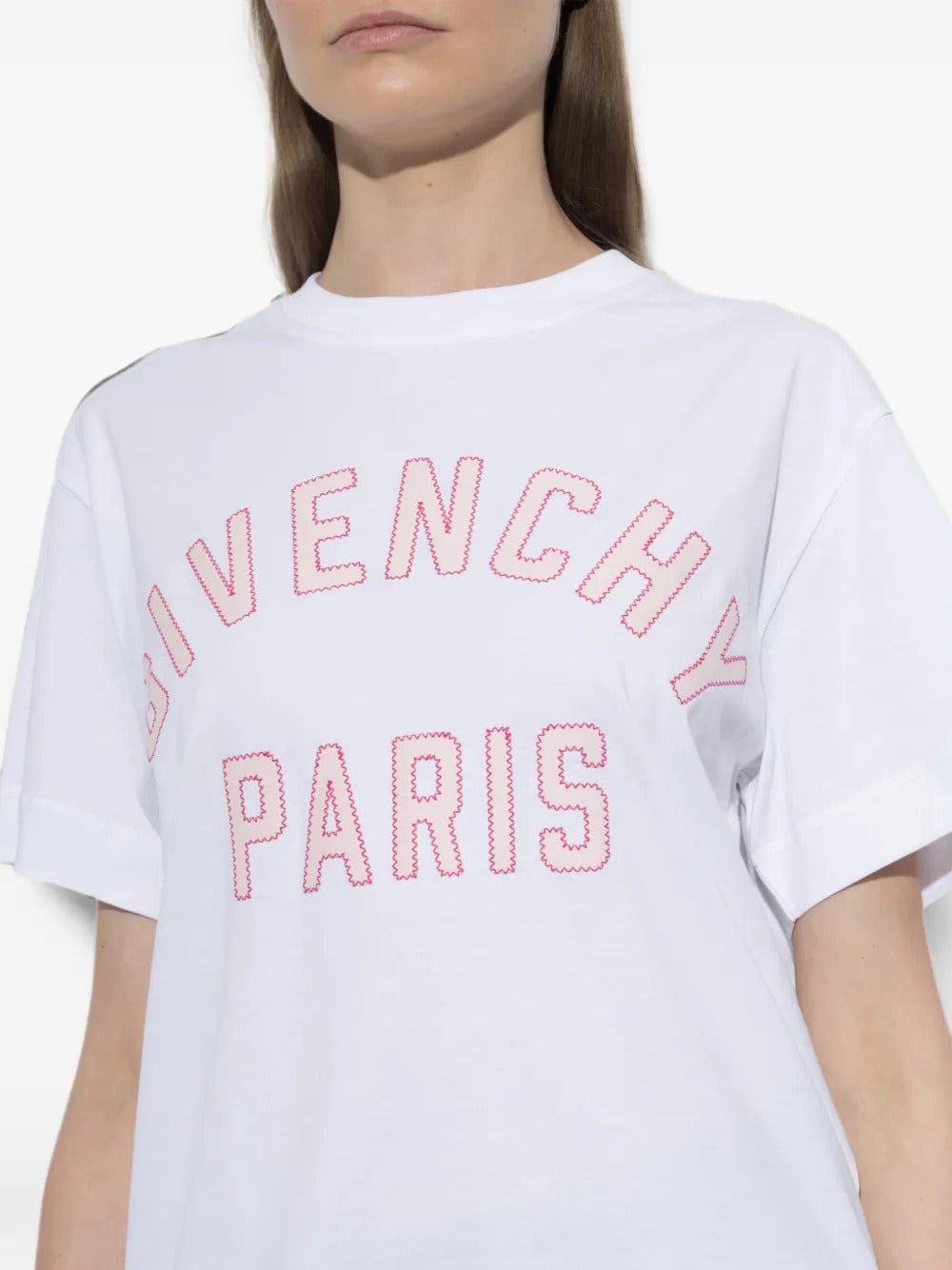 T-shirt in coton con ricamo Givenchy Paris