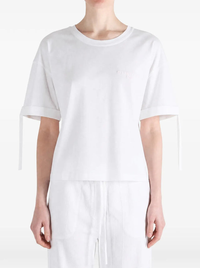T-shirt in cotone con fiocchi