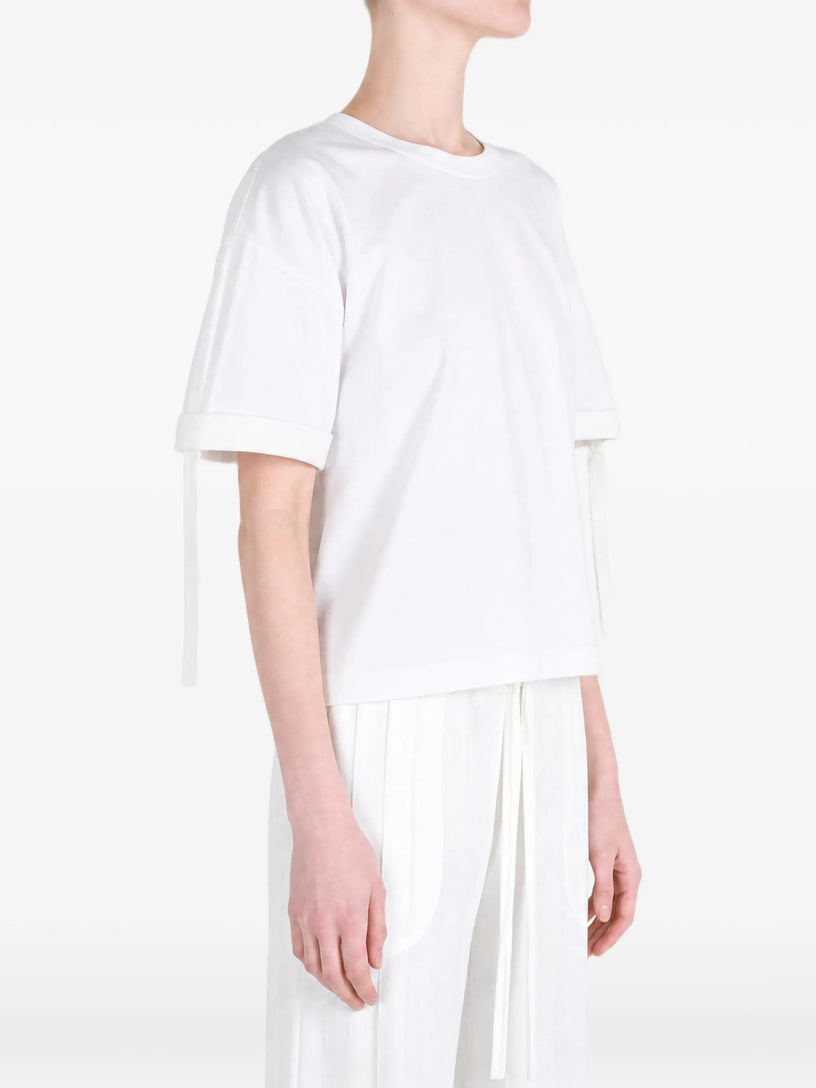 T-shirt in cotone con fiocchi