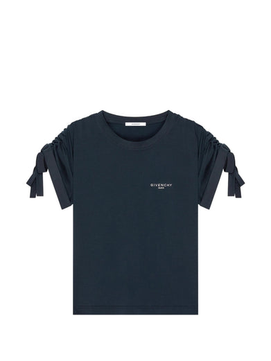 T-shirt in cotone con fiocchi
