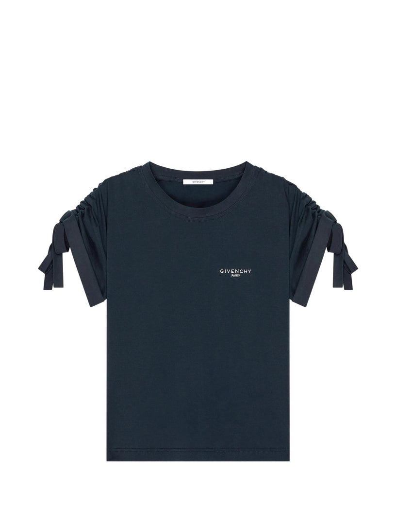 T-shirt in cotone con fiocchi