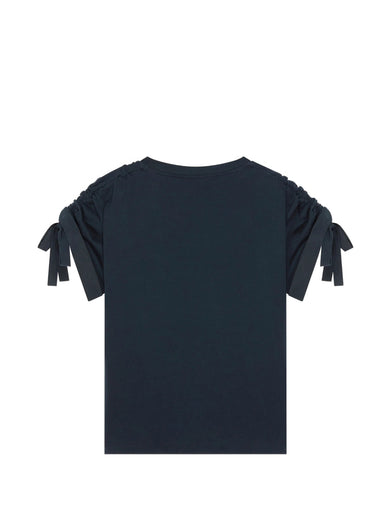 T-shirt in cotone con fiocchi