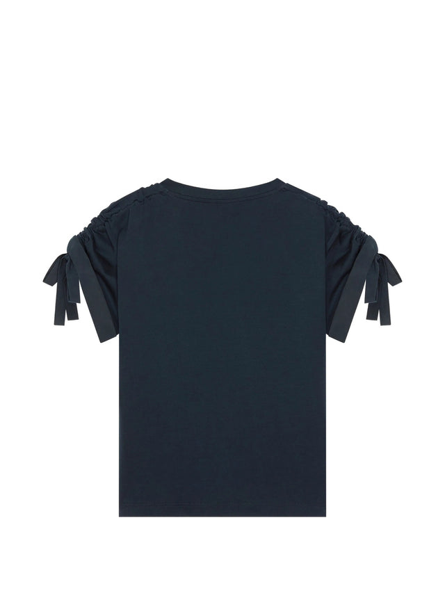 T-shirt in cotone con fiocchi