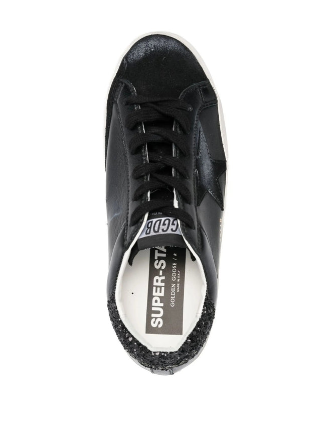 Super-Star in nappa with suede star and glitter heel tab