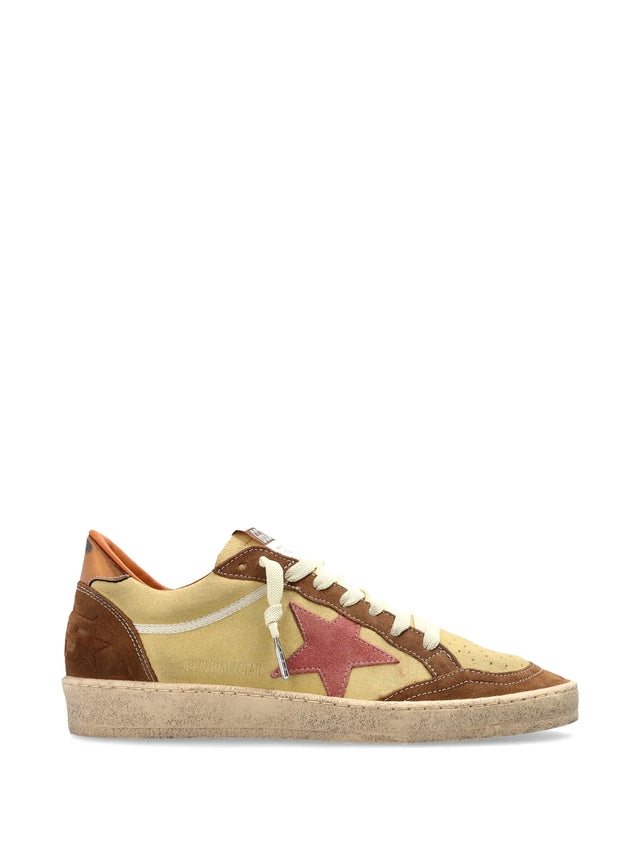 Sneakers in suede e pelle laminata