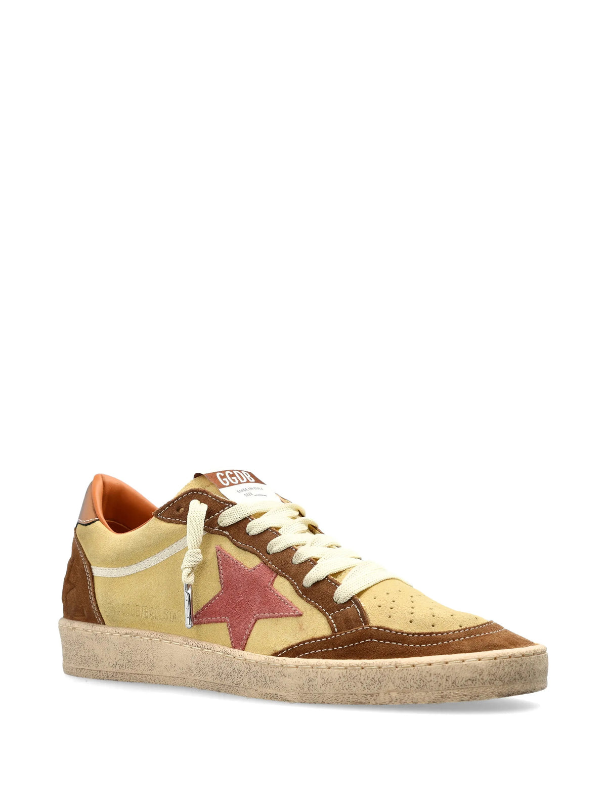 Sneakers in suede e pelle laminata