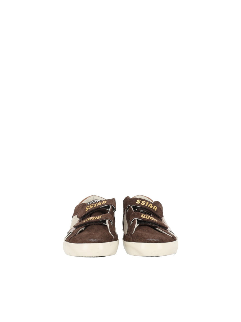 Old school sneakers in suede e pelle laminata