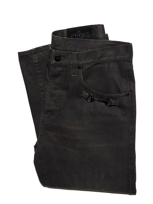Denim pants with Horsebit