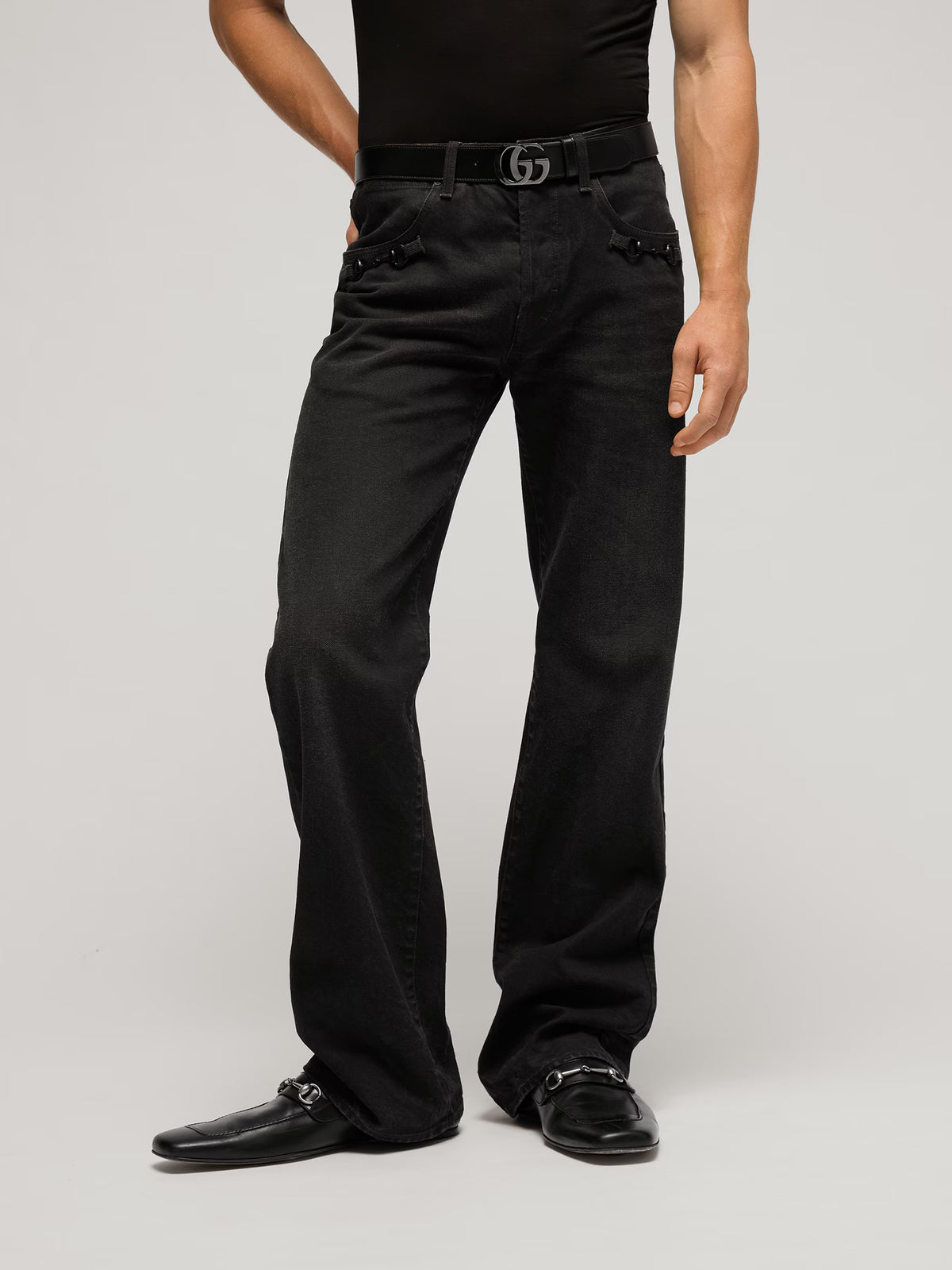 Pantalone in denim con Morsetto