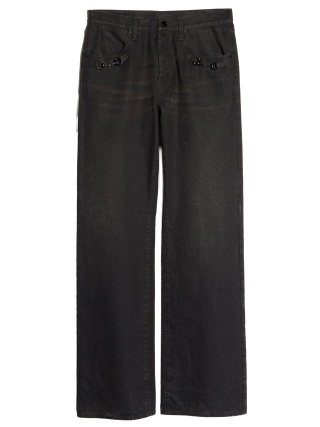Pantalone in denim con Morsetto